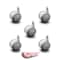 Service Caster 2" Gray Soft Wheel Grip Ring Office Chair Casters  SCC, PK5 SCC-GR02S50-TPR-GRY-716-5 - alternate 4